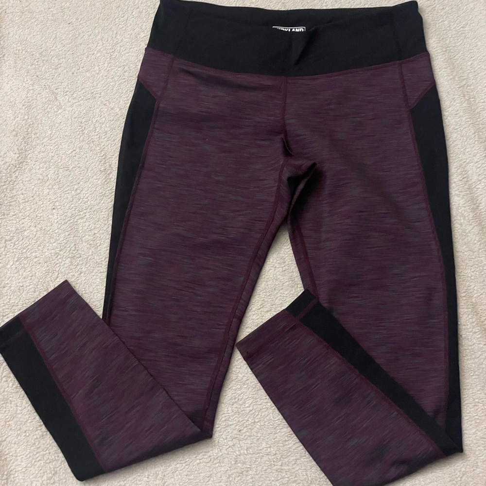purple and black leggings